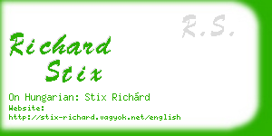 richard stix business card